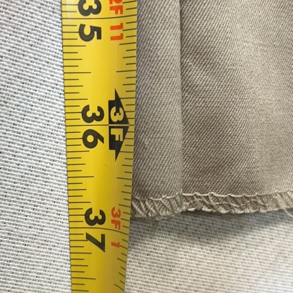 Nordstrom Men's Wool Pleated Dress Pants Straight Leg Size 38R Beige Stretch - Picture 6 of 8